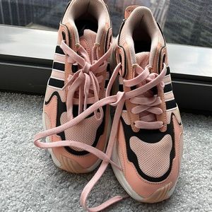 Adidas Adiprene + Plus Pink White Black Chunky Sneakers | Color: Pink